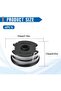 6 Replacement Spools for Parkside PRTA 20-Li C3 Cordless Lawn Mower – ABS Material – 1.65mm Wire Diameter – 8.3m Length – IAN351753 - 5
