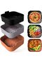 Reusable square silicone air fryer liner, non-stick basket, easy to clean, compatible with 5-6.5 quart baking tray, oven accessory, 8.6-inch, gray. - 3