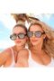 2-Pack Retro 70s Bridge Sunglasses - Classic Hexagonal Sunglasses for Women - Square Driving Glasses UV400 (Tortoiseshell, Gray Mount) - 4