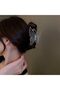 Large silver hair clip for women, featuring an elegant butterfly design. Durable for thick hair - 2