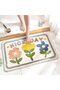 Bathroom mat, floral pattern, non-slip, machine washable - 50x80 cm - 3