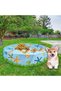 Pool Cover Tarpaulin - Round Waterproof & Tear-Resistant Outdoor Cover with Drawstring - Prevents Leaves & Debris - Blue - 160 x 30 cm - 3