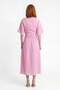 Women's Elastic Waist Long Skirt and Tie-Up Blouse Set - 4