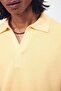 Regular Fit Cable-knit polo shirt - 3