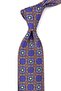 Purple Motif Pattern Classic Tie with Handkerchief Kk13917