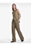 Asymmetrical Cut Sleeveless Crew Neck Satin Blouse - 4