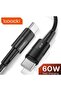 60W Type C Cable 2M, Type C to Type C Charger Cable, Braided Cable Type C with Aluminum Shell - 2