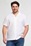 Men Regular Fit Textured Short Sleeve Casual Shirt, White