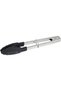 2 Pcs Multifunctional BBQ & Kitchen Tongs, 18cm Heat Resistant Coated Pot Friendly Cooking Tongs (Silver/Black) - 4