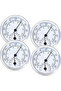 4-piece thermometer and hygrometer set, precision thermometer and hygrometer, 58mm room thermometer, for home, indoor use, elderly people's rooms