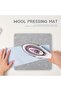 Felt Ironing Mat - Ironing Board Accessory - Textile Care - Heat-Resistant Natural Wool - 21 x 21 cm - Grey - 2