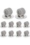 10-piece self-adhesive pencil holder/organizer with adjustable spring ring (silver)