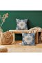 2-Pack Blue Bohemian Outdoor Decorative Throw Pillow Covers (45x45cm), Geometric Cushion Cases for Sofa & Car - 4