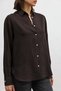 Coffee 100% Lyocell Striped Women's Shirt - 3