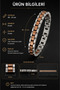 Men's Stainless Steel Bracelet with Copper Color Detail, Chain Model, Modern Stylish Durable Design - 4