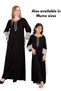 Girls Black Embroidered Rayon Jalabiya - 6