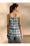 Blue Printed Cotton Straight Kurti - 3