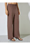 Brown Longline Shirt and Wide Leg Pants Co-Ord Set - 5