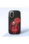 Realme 12 Lite Compatible Case Camera Protector Black Silicone Couple Phone Case Girl Patterned