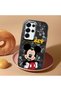 Samsung Galaxy S25 Ultra Compatible Case Camera Protector Black Silicone Couple Phone Case Character Patterned - 2