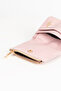 Womesy Genuine Leather Stitched Card Holder Pink - 6