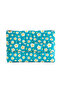 Turquoise Daisy 13 Inch Laptop and Tablet Sleeve |   Quilted Organizer Bag Water Repellent Fabric - 6