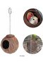 Handcrafted Hanging Wicker Bird Nest Shelter with Chain Hook - 5