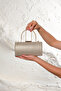 Women's Gold Zigzag Patterned Metal Handle Evening Dress Wedding Invitation Bag - 5