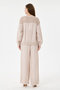 Women's Beige Italian 100% Linen Mesh Sequin Embroidered Zippered Jacket - Linen Suit with Pants Size 38 - 46 - 6