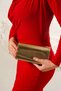 Women's Gold Skin Mini Box Shoulder Evening Dress Bag - 5