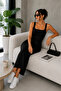 Ribbed Square Neck Maxi Dress Offering a Fit Look - 4
