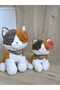 Cute 2-Pack Three-Color Plush Cat Toy - Soft Textured - for Children and Gifts 26 cm - 20 cm - 7