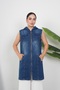 سترة من الدنيم مع قلنسوة وسحاب - 4