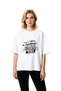 Women's Oversize Short Sleeve T-Shirt Teacher Theme Printed Relaxed Fit Casual Wear Modern Stylish Elegant