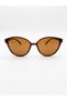 Nox Kahve Cat Eye Women's Sunglasses Brown Glass - 3