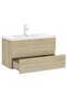 Sink Cabinet with Built-in Basin Sonoma Oak Engineered Wood - 5