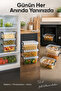 Set of 10 Lockable Lid Storage Containers 1 Lt Transparent Rectangular Microwave Compatible Storage Box - 8