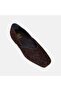 Women's Brown Leopard Patterned V-Cut Suede Ballerinas - 7