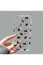 iPhone 16 Compatible Camera Protected Anti-Shock Aesthetic Print Patterned Transparent Silicone Case