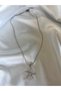 Women's Silver Color Stone Sea Star Steel Necklace - 2