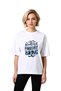 Women's Oversize for Women Cycling Enthusiasts Weekend Weather Forecast Printed Comfortable T-Shirt Casual Modern