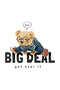 Children's T-Shirt Funny Bear Print with Glasses Humorous Text Print Relaxed Fit Casual Wear Modern Stylish - 3