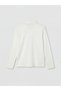 Lcw Kids White Polo Neck Long Sleeve Girl's T-Shirt - 3