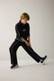 Barrel Fit College Printed Black Sweatpants for Boys H9607A826Au
