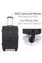 4-Piece ABS Hard Shell Luggage Set for Family, 20/24/28/32 Inch, TSA-Approved Lock, 360° Silent Spinner Wheels, 3-Level Adjustable Handle, Unisex for Men Women - 6