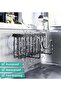 Multifunctional kitchen sponge rack, M-shaped, silver - 3