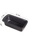 Two-piece bread baking pan set, non-stick, suitable for toast and cakes, black. - 2