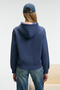Melurea women's embroidered Hooded comfort fit dark blue sweatshirt - 6