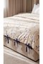 100% Cotton Floral Patterned Duvet Cover (Duvet Cover) 4 Navy Blue Lace-Up Double Bed Covers - 2