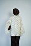 Women's Polka Dot Spanish Sleeve Draped Hijab Shirt - 6